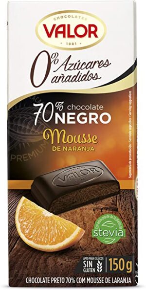 VALOR 150G 0% SUCRE NEGRE 70% MOUSSE TARON C/15