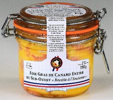 Le Foie Gras Entier de Canard du Sud-Ouest, Recette à l'Ancienne - 180g